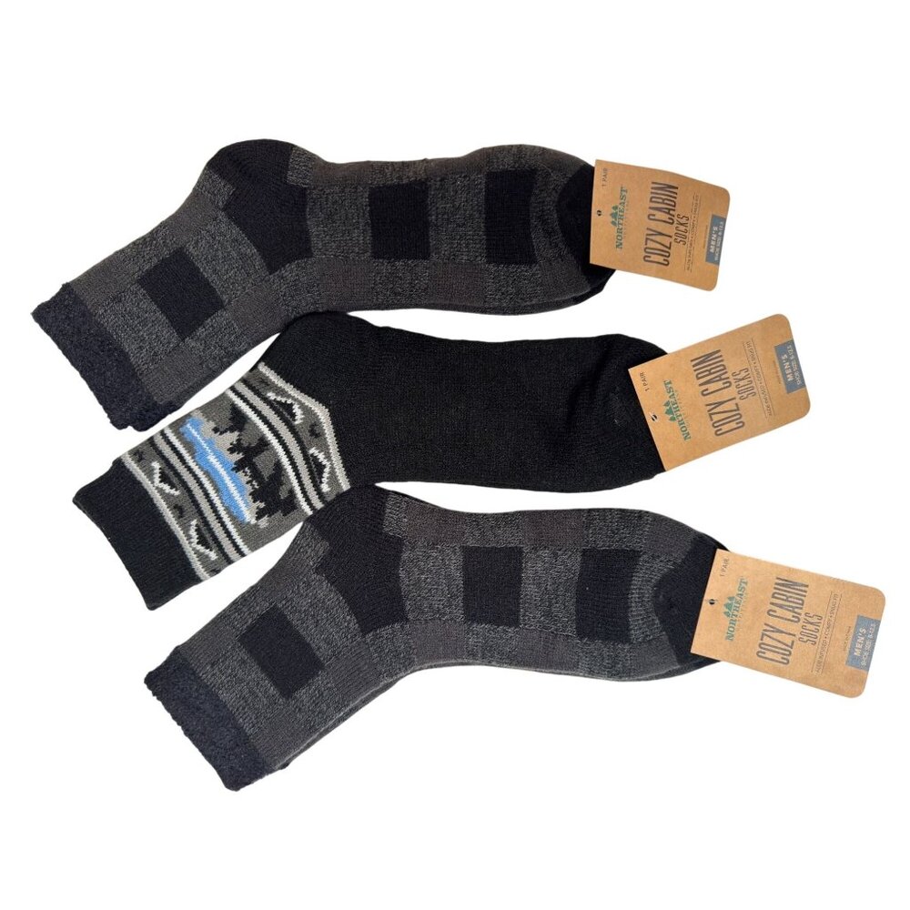 2/$30 NWT Northeast Outfitters Size 8-13 Mens Cozy Cabin Socks - Picture 3 of 4